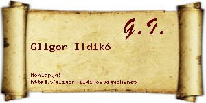 Gligor Ildikó névjegykártya